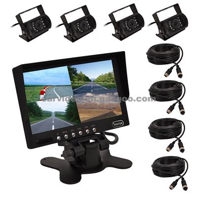 7 Inch Digital Screen Wireless TFT LCD Security Monitor With 1 Wireless CCD Camera For Buses, Truck, Tractor, Mixer Truck
