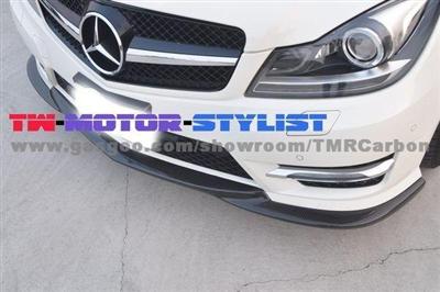 W204 Facelift C300 AMG Bumper Use Carbon Fiber Front Spoiler