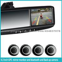 4.3 Inch Car Mirror Gps Navigator With Rearview Monitor