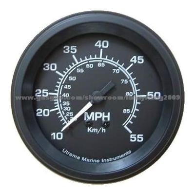Utrema Black Marine Mechanical Speedometer 3-3/8 In.