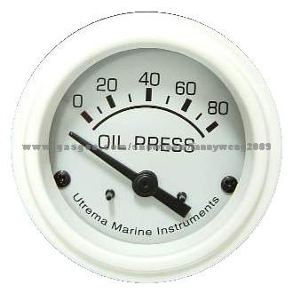 Utrema White Marine Oil Pressure Gauge 2-1/16 In.