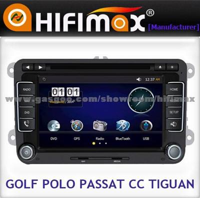 2 Din 7 Inch Car Dvd With GPS,BT,IPOD,RDS (TMC+DVB-T Built-In),GPS Dual Zone For VW