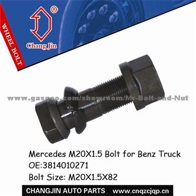 Mercedes M20X1.5 Bolt For Benz Truck 3814010271