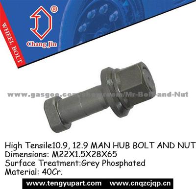 MAN HUB BOLT AND NUT 81455010129