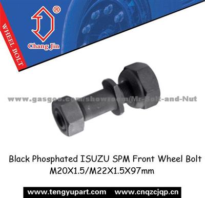Black Phosphated ISUZU SPM Front Wheel Bolt