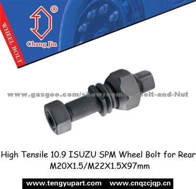 High Tensile 10.9 ISUZU SPM Wheel Bolt For Rear