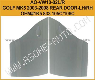 2003-2008 VW GOLF MK5 Rear Door,Driver Side,Metal OEM#1K5833105C