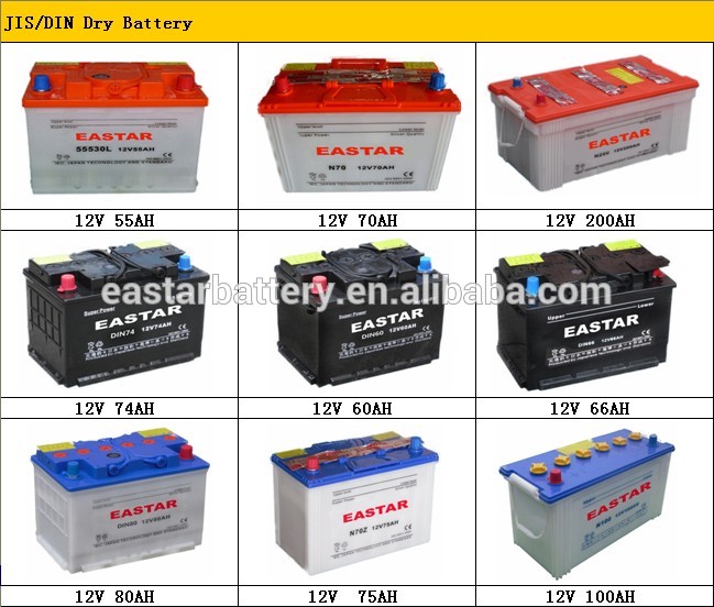 Dry Charged Automobile battery