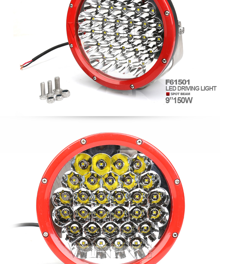 9'' Led Headlight For Truck High Power 150W LED Driving Light For Heavy Duty 4x4 Spot Lights Round Working Light