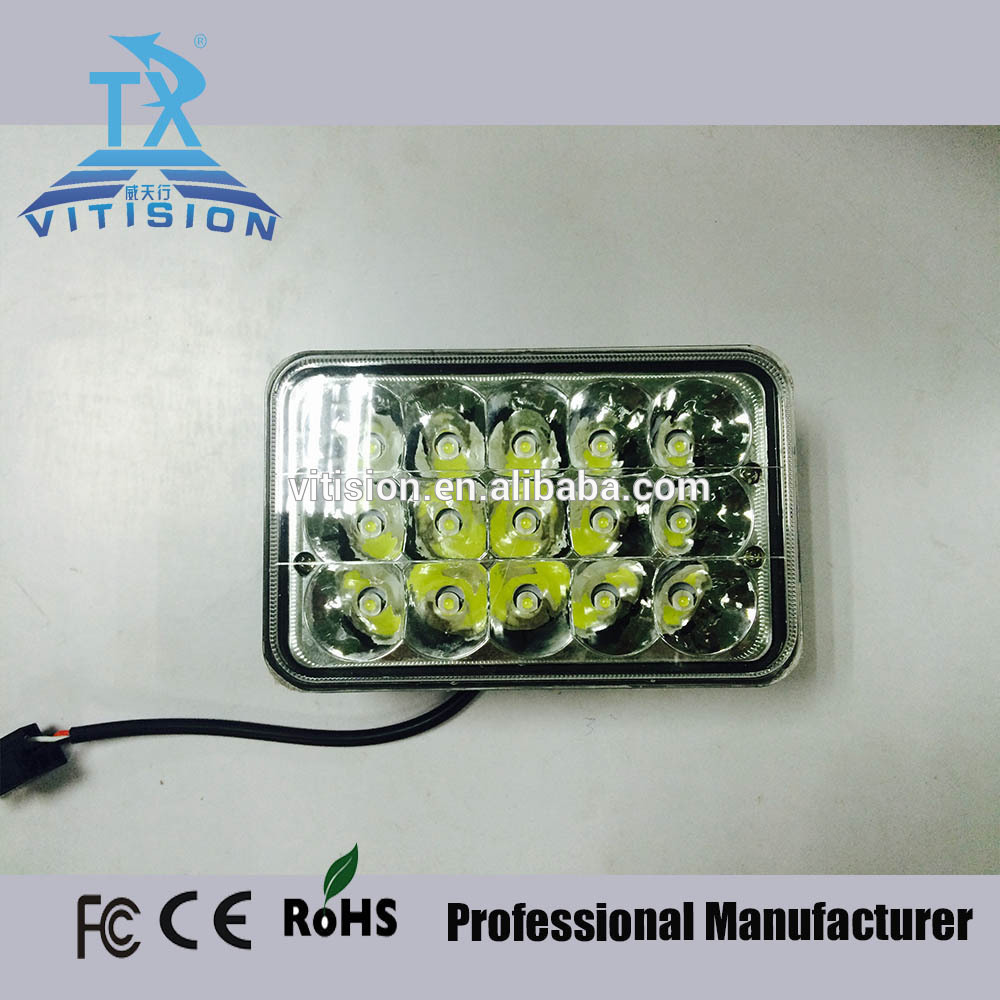 HOT!!!45w high/low beam 4d led 4x6 headlight work light