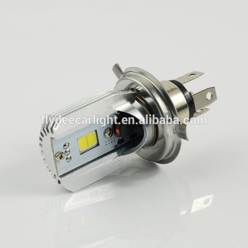 2016 Cheap Hi/Lo Beam 12v 130lm H4 Motorcycle Headlight 6W COB LED Front Light Bulb Lamp