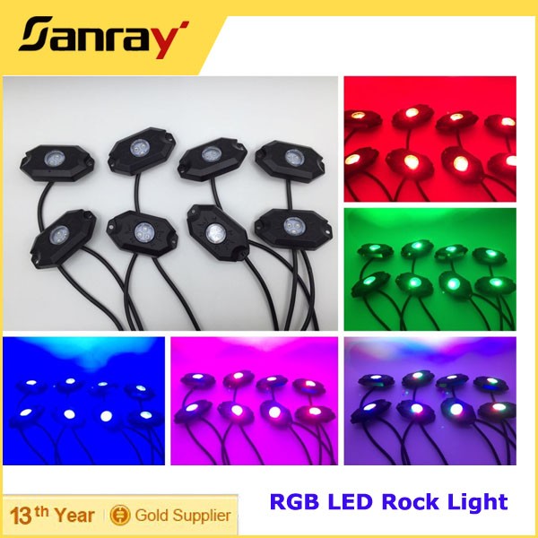 RGB led rock light 8 Pieces