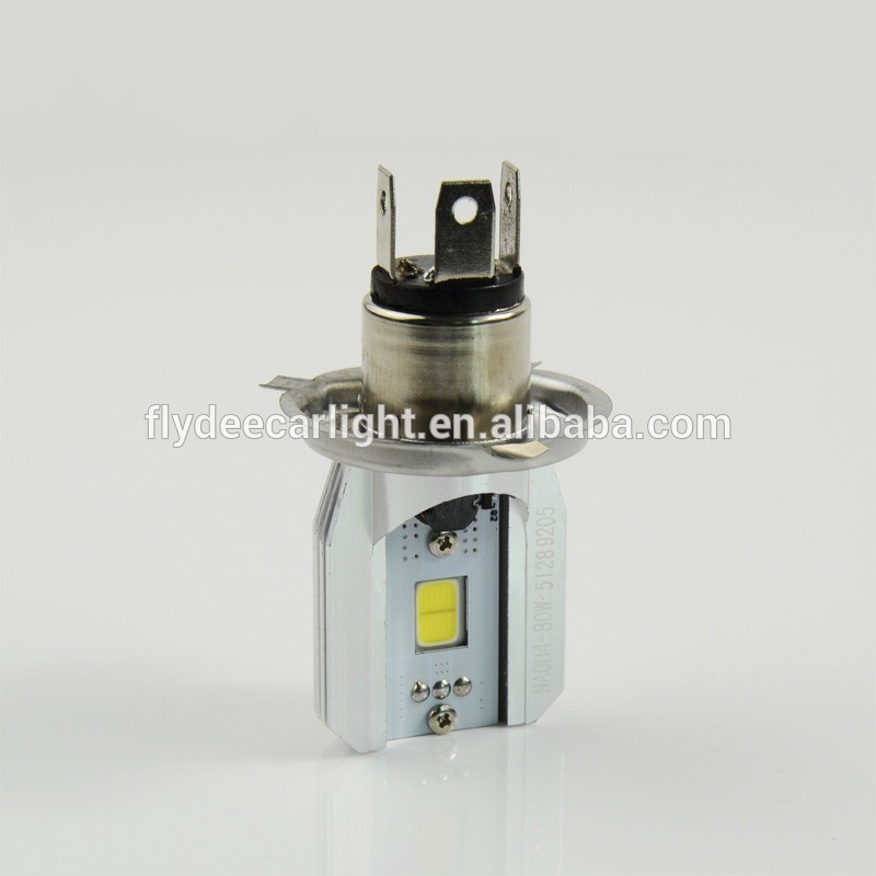 2016 Cheap Hi/Lo Beam 12v 130lm H4 Motorcycle Headlight 6W COB LED Front Light Bulb Lamp