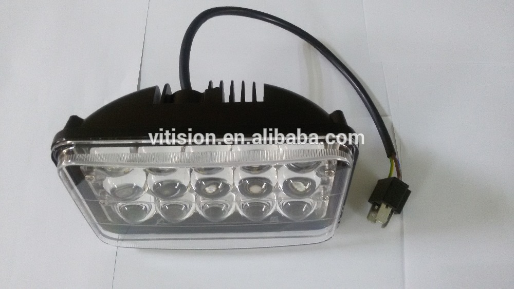 HOT!!!45w high/low beam 4d led 4x6 headlight work light