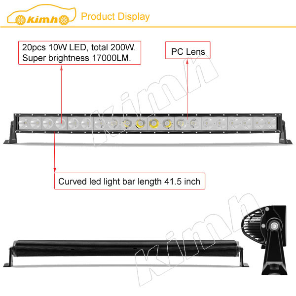 Cree Curved Light Bar B6 200W