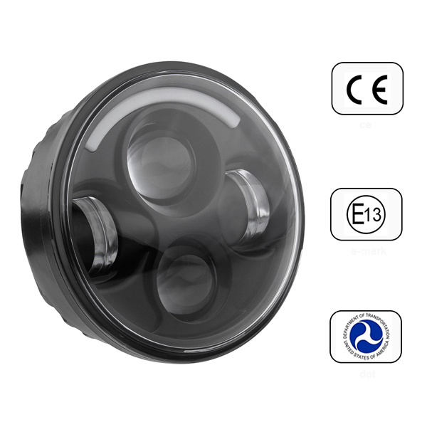 Wholesale Aftermarket Auto Parts 5.75 inch Custom Made LED Headlight,Chrome LED Motorcycle Lights for Harley