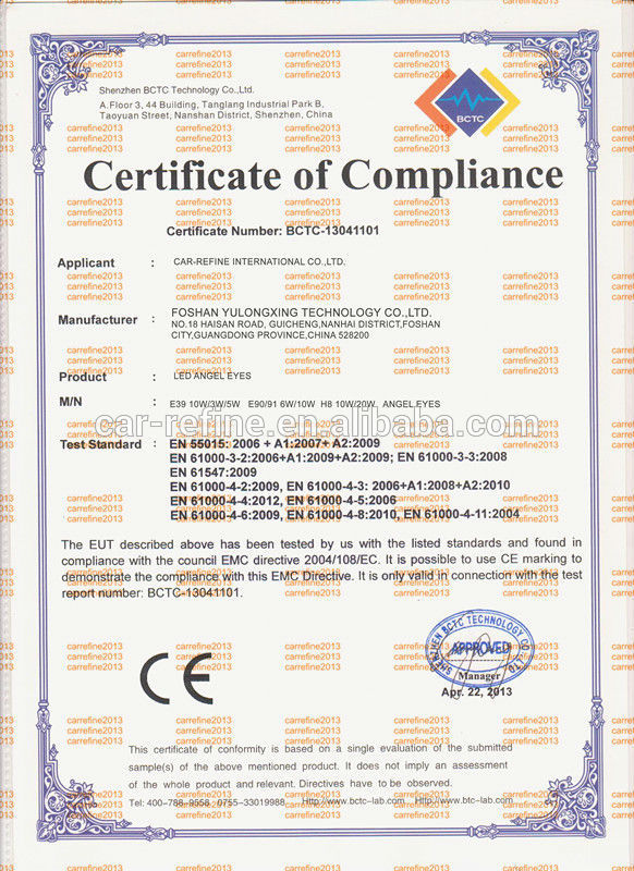 LED angel eyes light H8 40W for bmw E90 E92 M3 E60 E70 X5 M E71 X6 E82 F01