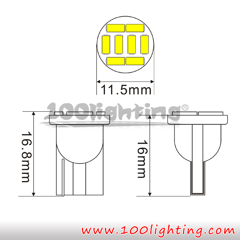 T10 8leds 3014SMD