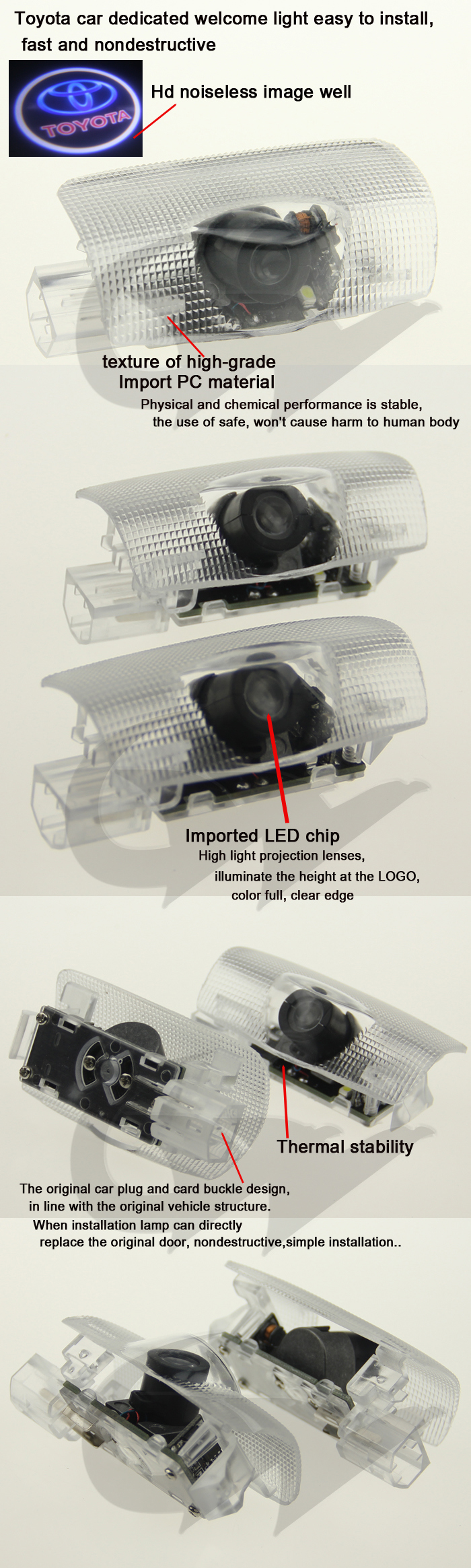 5W cre cree chips car logo laser led lights for toyota.jpg