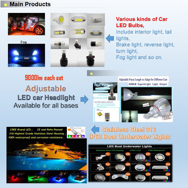 3 Company information led car headlight marine light car led boat underwater light-3
