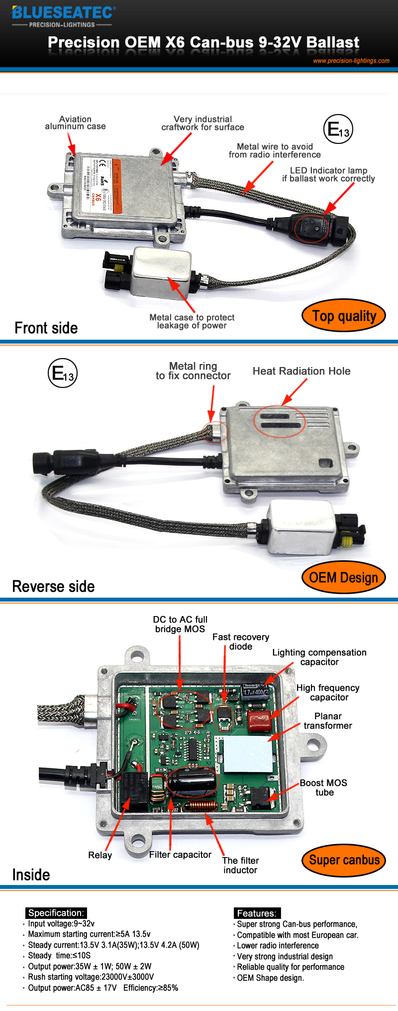 Precision OEM X6 Can-bus 9-32V Ballast.jpg