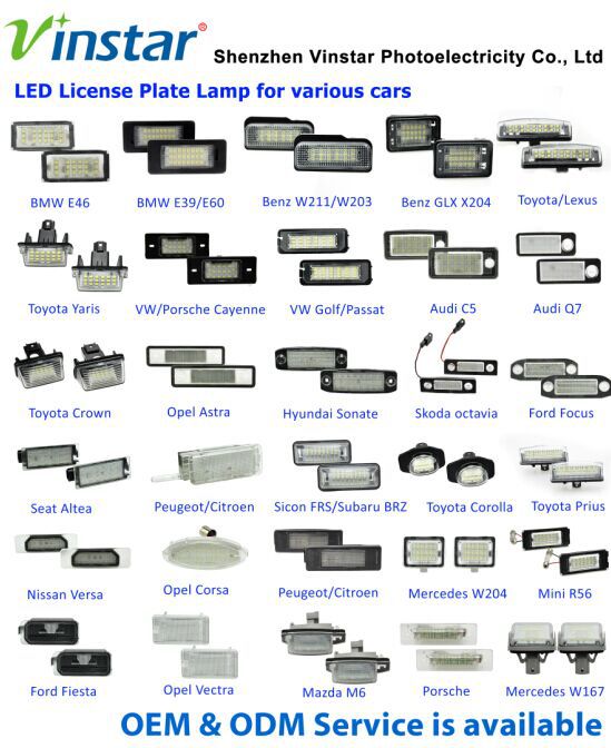 E39 number plate lamp
