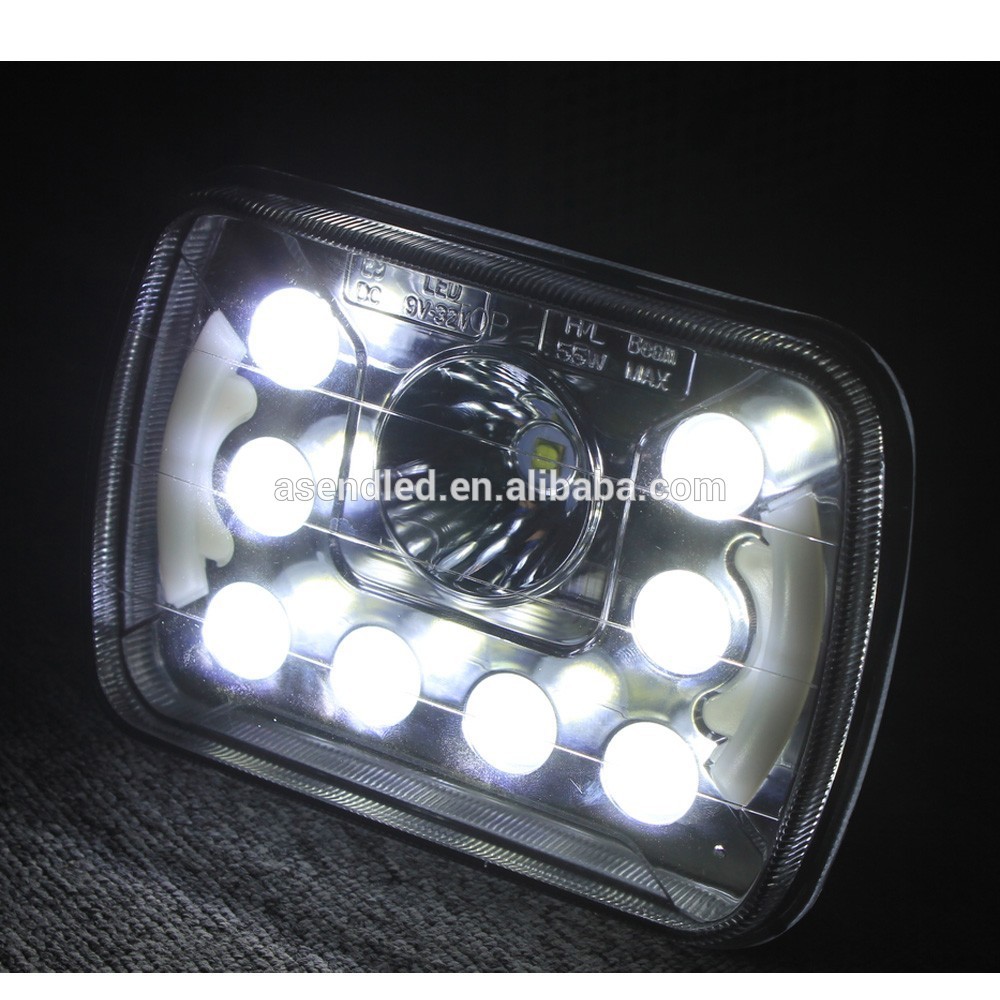 new style 45w led lamp auto parts for Jeep led headlight with angle eye work light square led driving light .jpg