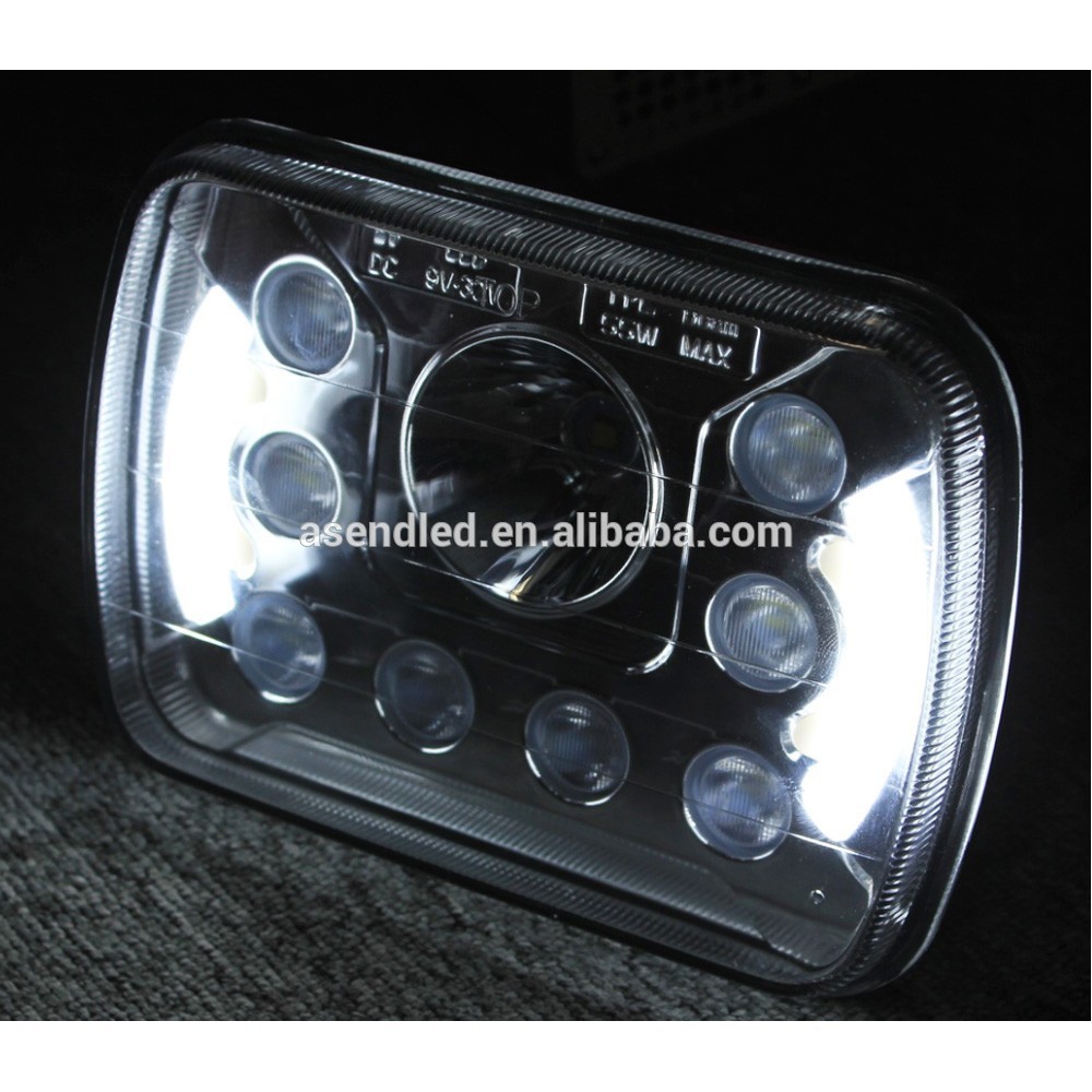new style 45w led lamp auto parts for Jeep led headlight with angle eye work light DRL spot led light .jpg
