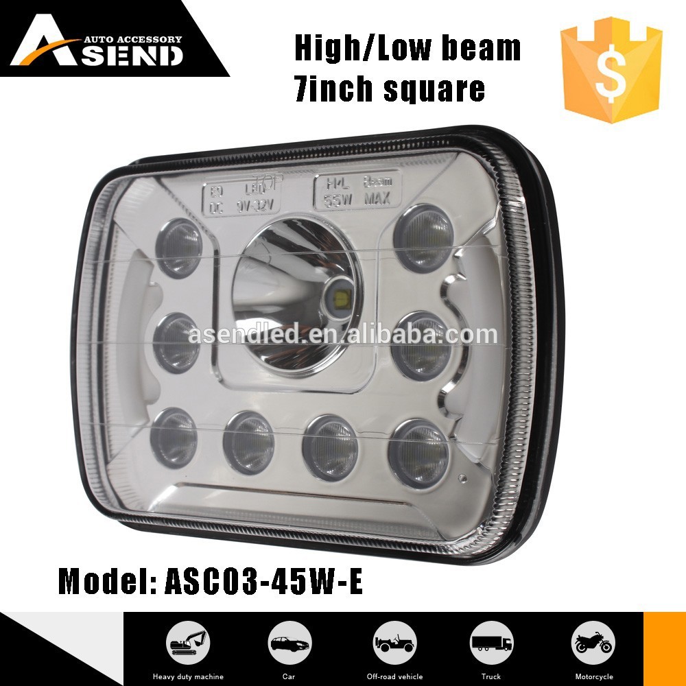 new style 45w led lamp auto parts for Jeep led headlight with angle eye work light high low beam sqaure led work light .jpg