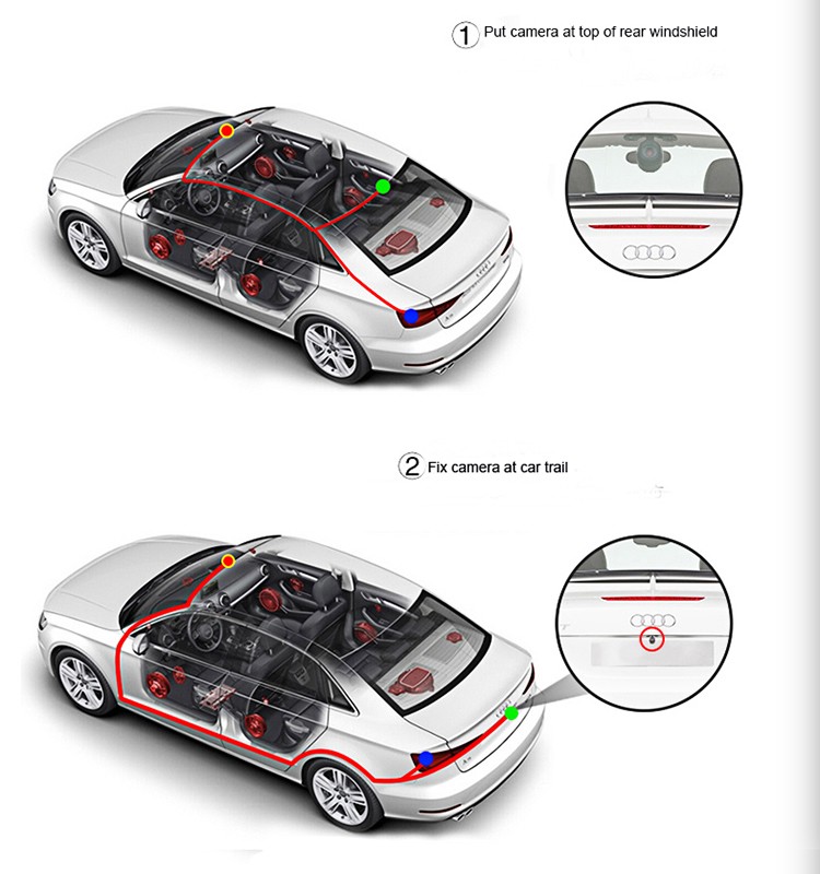 rear camera installation