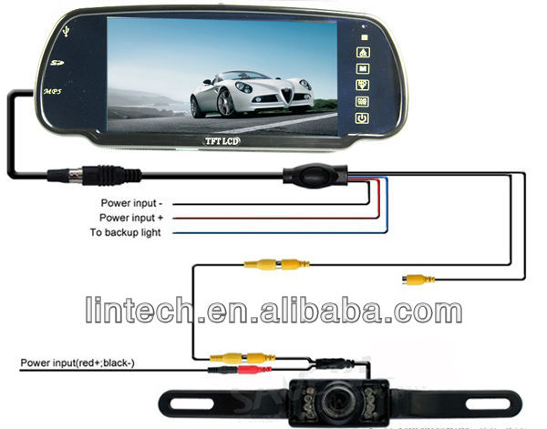 bluetooth car rear view mirror