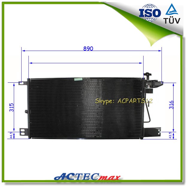 AIR CON AC CONDENSER RADIATOR for SCANIA P.G.R.T - series G420. P420. R420 '07- OEM# 1752264 NISSENS# 940198.jpg