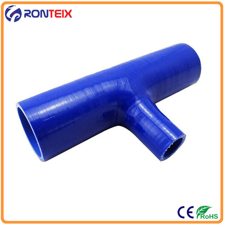 T Shape Silicone Hose in blue color