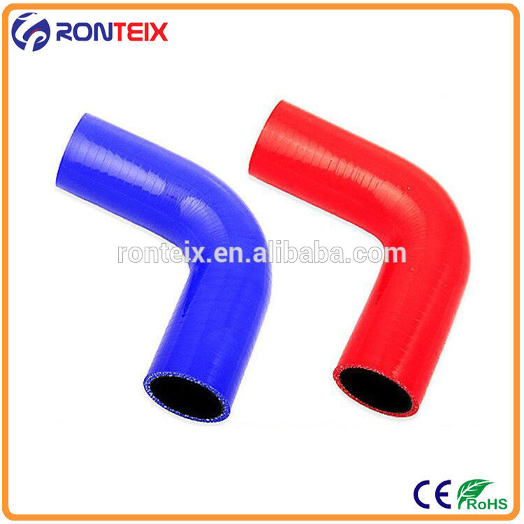 90 Degree Elbow Silicone Hose in red,blue