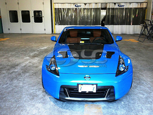 2009-2014 Nissan 370Z Z34 JP-R Style Hood Bonnet CF (16).jpg