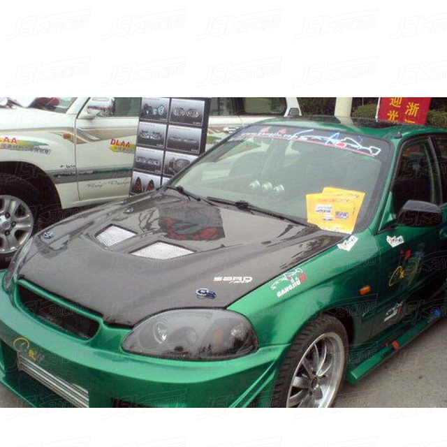 1996 HONDA CIVIC EK3 CARBON FIBER HOOD WITH 2 HOLE.jpg