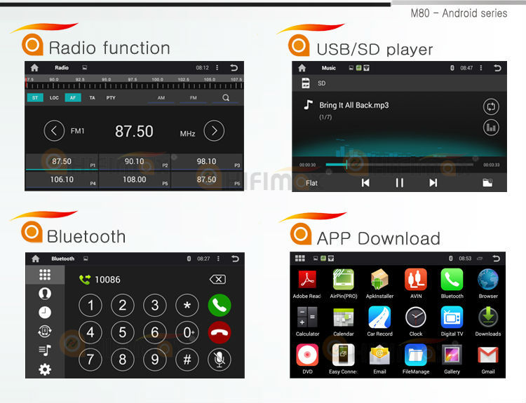 radio-usb sd-bt-app 4.4.4 with logo