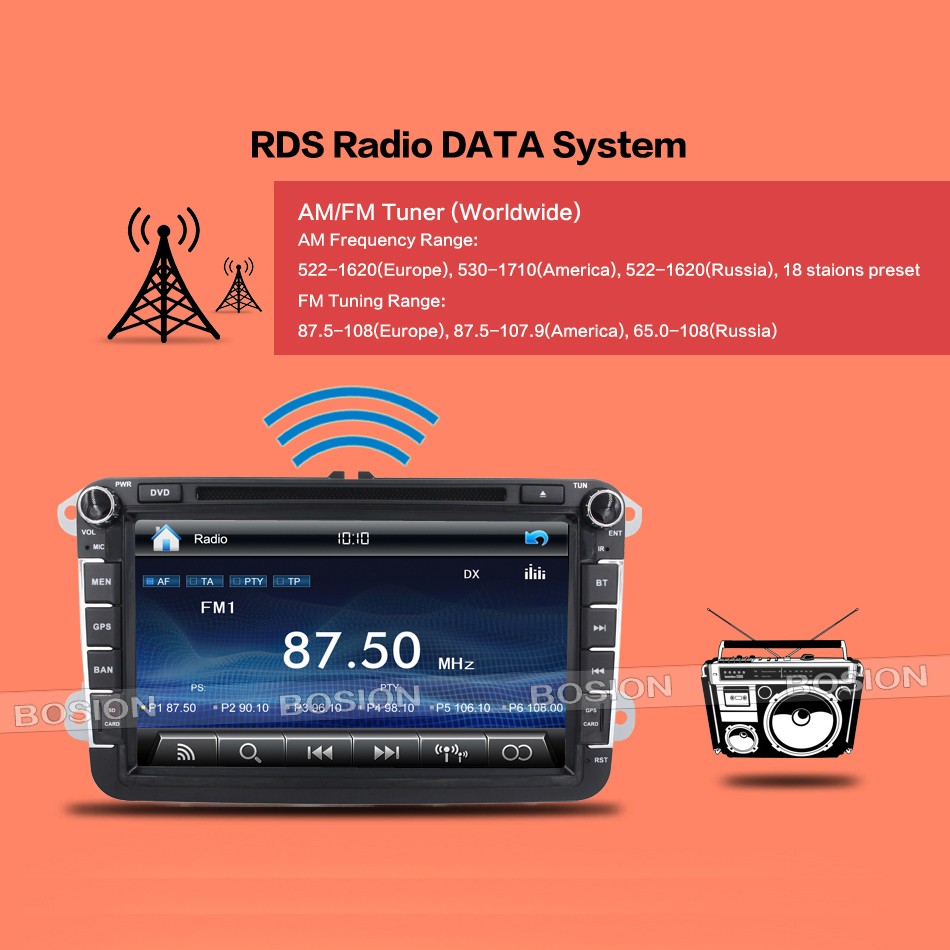 VW Seat leon Touch Screen Car Stereo