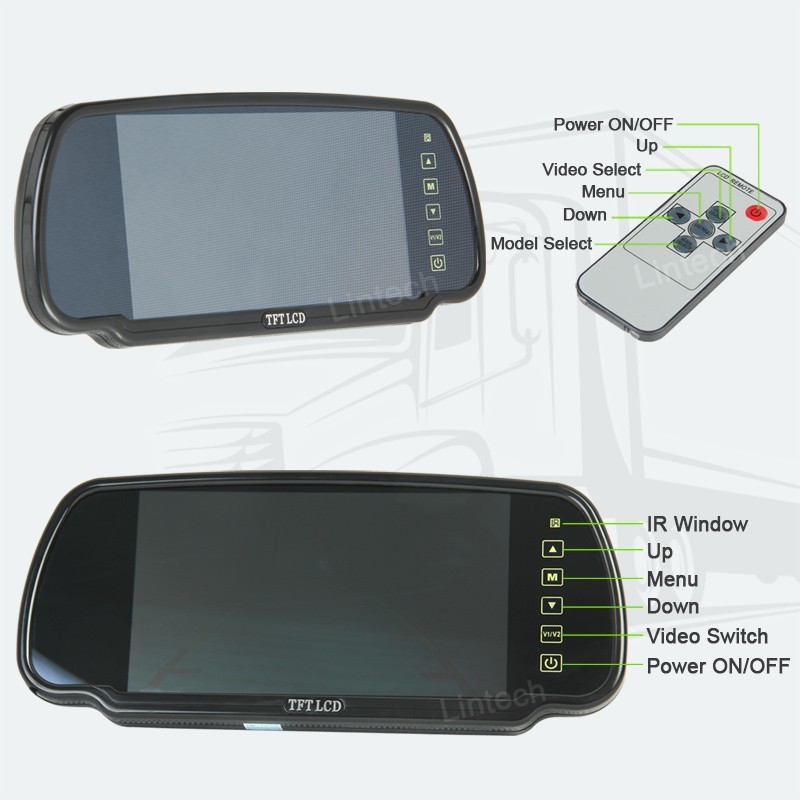 Rear view mirror car monitor