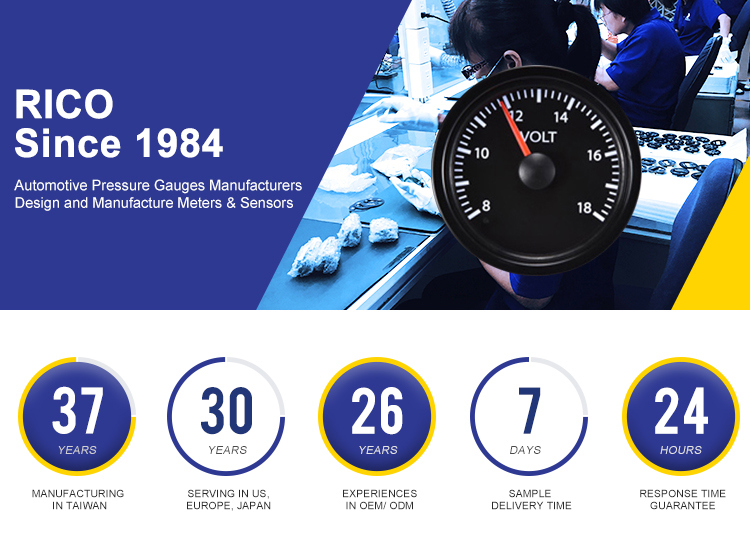 RICO gauge Electrical Oil fuel Pressure Sensor for air pressure gauge
