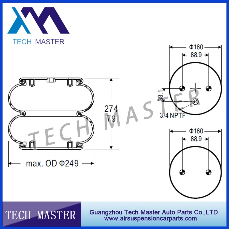 W01-358-6900 Good quality double Convoluted Industrial air spring for Truck Firestone air bellows spring.jpg