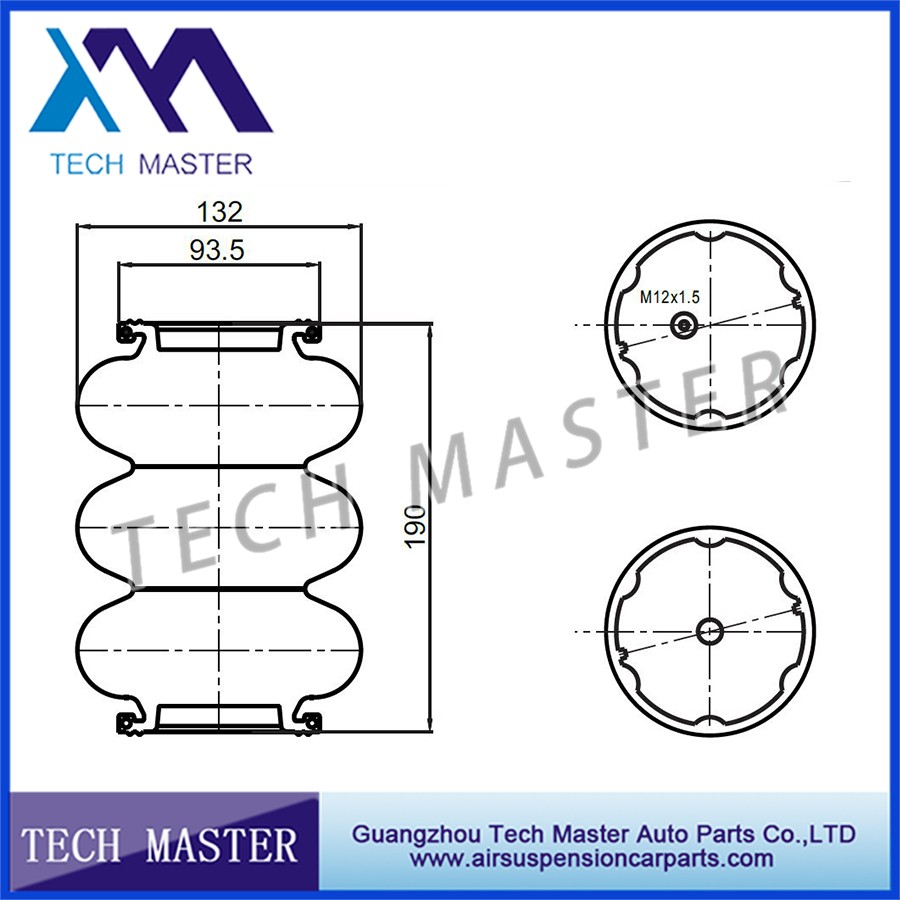 Double Convoluted Industrial air spring for Triple Tatra OEM 371-770540 443624050003 9907004410.jpg