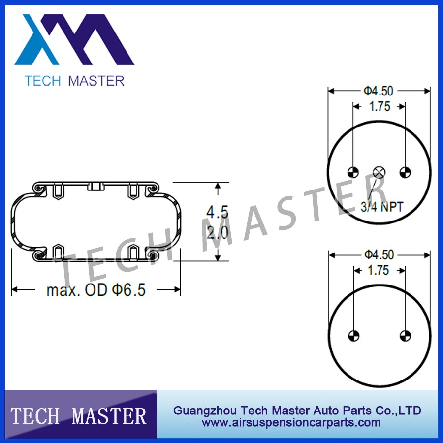 Convoluted Industrial air spring for truck  Firestone  air bellows spring OEMW01-358-7742.jpg