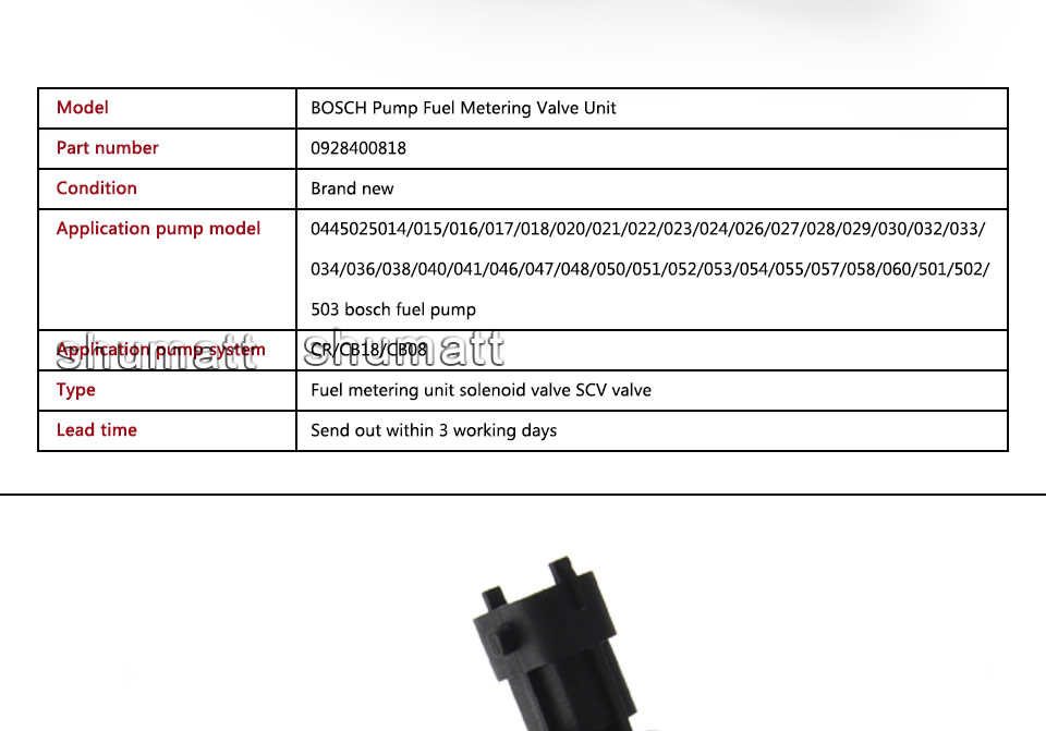 BOSCH Injection Pump Measuring Unit 0928400818 SCV Valve Fuel Metering Solenoid Valve for 0445025014 pump (2).jpg