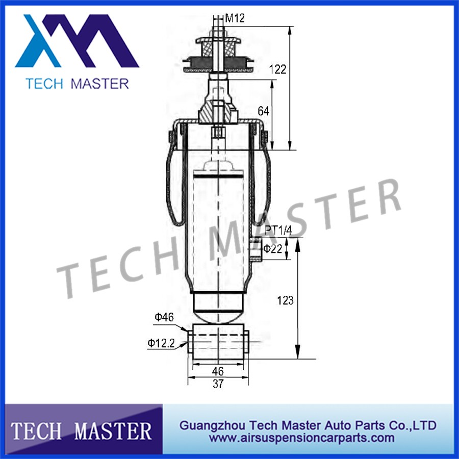 Truck Cabin Air Spring  Air Suspension Spring 1S4786.jpg