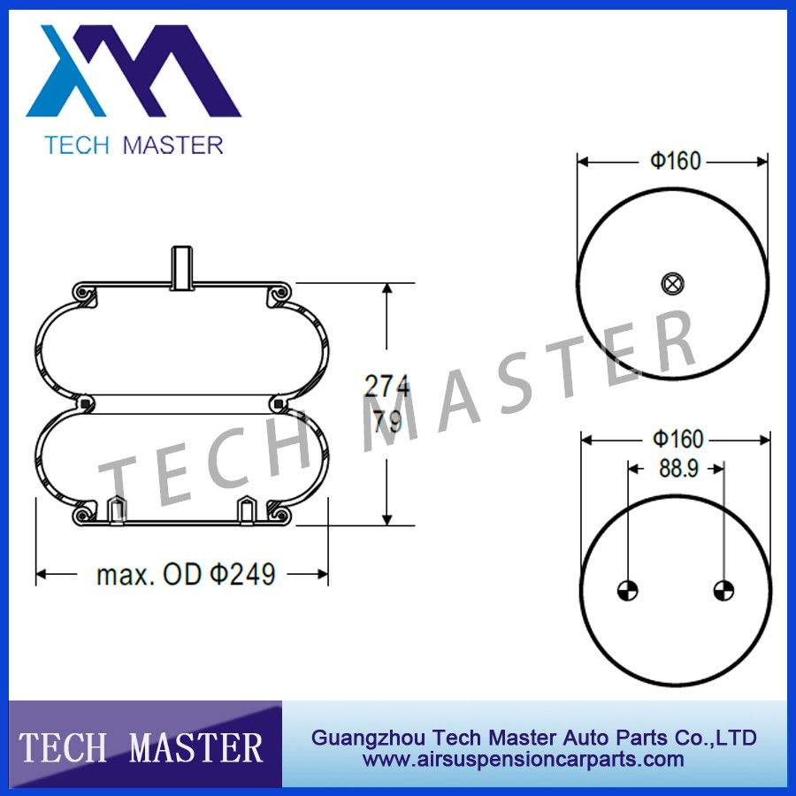 Convoluted Industrial air spring for Double air bellows spring OEM W01-358-7795 (2).jpg