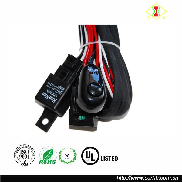 led wiring harness with switch