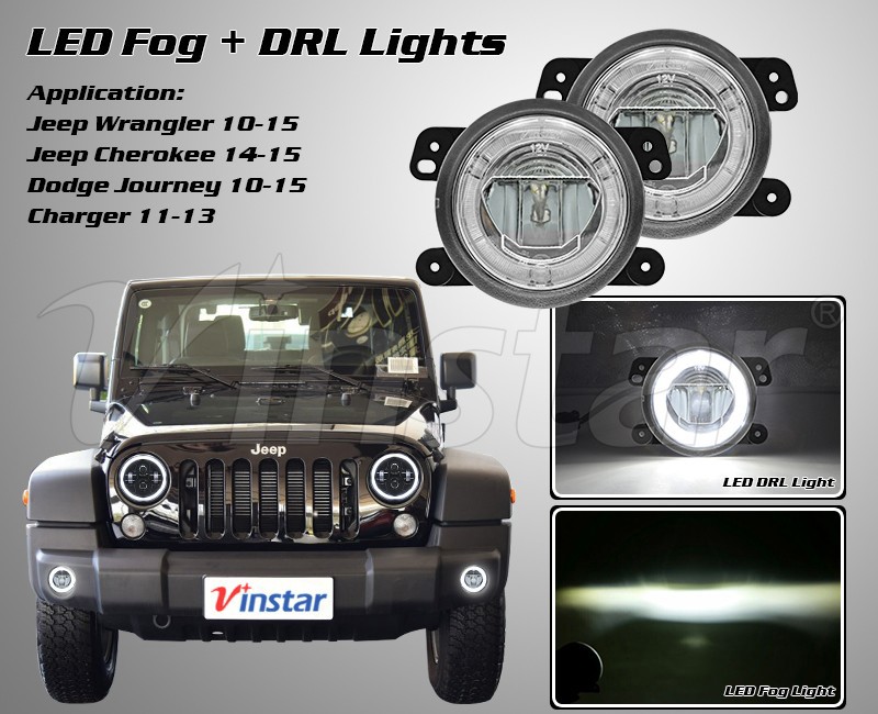 Jeep wrangler LED fog drl