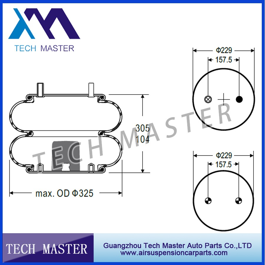 double Convoluted Industrial air spring for industrial Firestone air bellows spring  G2B22R (2).jpg