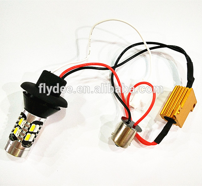 High Power Exclusive Design 20W Dual Color White, Amber 3156 BA15S BAY15S 7740 LED DRL Daytime Running Lights With Turning Light